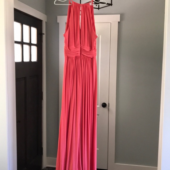 Coral Maxi Bridesmaid Dress - Picture 1 of 3